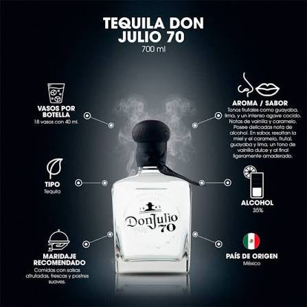 TEQUILA DON JULIO 70 CRISTALINO 750ML
